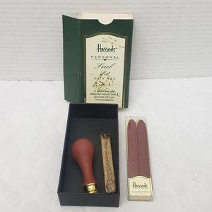 Harrods Personal Seal Initial 'K' and Sealing Wax